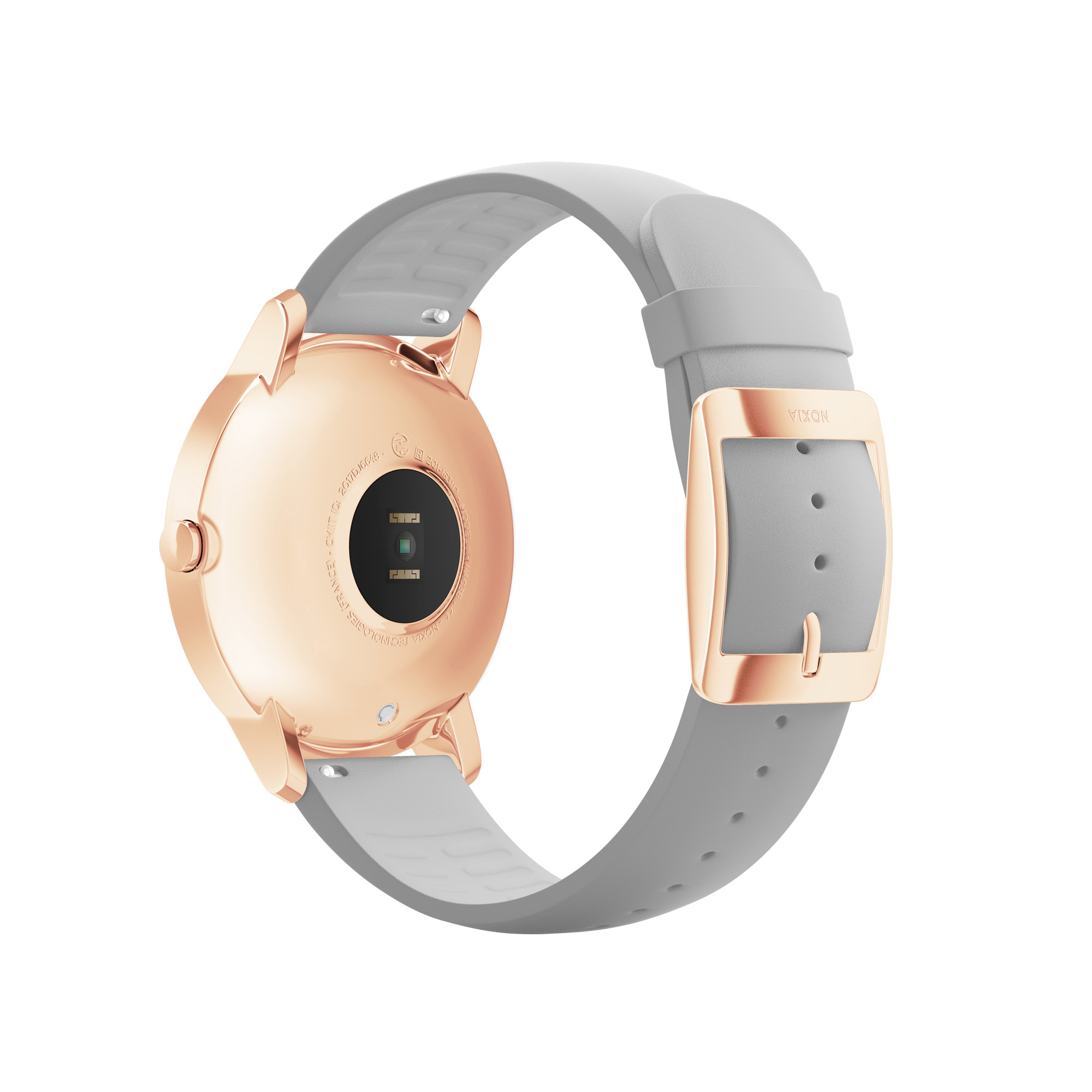 NOKIA Steel HR Smartwatch Silikon, 36 mm, Rosegold/Grau
