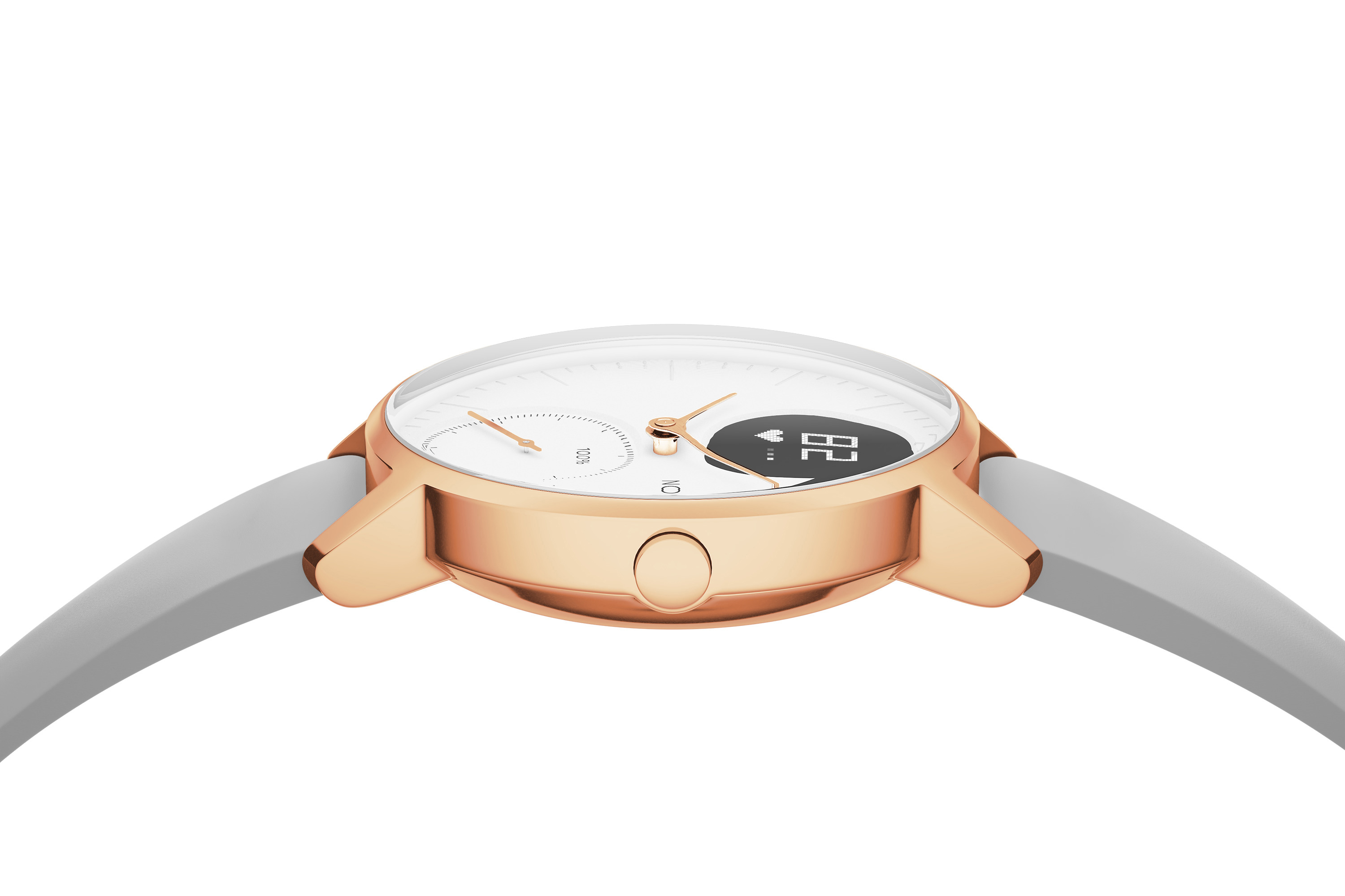 NOKIA Steel HR Smartwatch Silikon, 36 mm, Rosegold/Grau