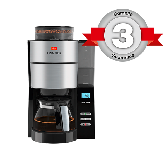 MELITTA  AromaFresh - Koffiezetapparaat - Inhoud watertank: 1,2 l - Type kan: Glazen kan - Zwart