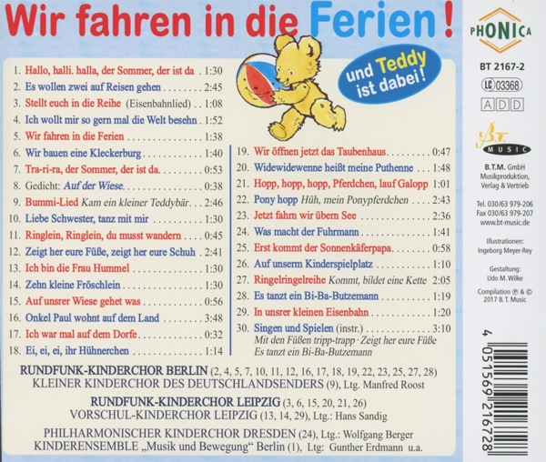 Diverse Kinderchöre - Wir fahren in die Ferien!  - (CD)