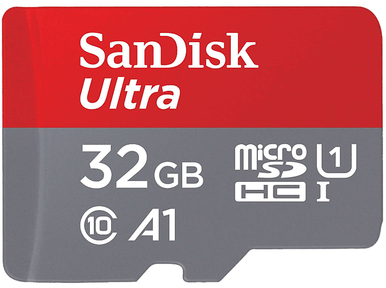 SANDISK Geheugenkaart microSDHC Ultra 32 GB Class 10 + adapter (173471)