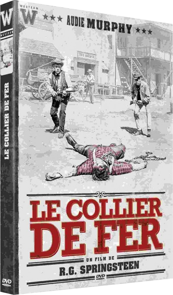 Couverture DVD du film 'Le Collier de Fer' avec Audie Murphy. La couverture est en noir et blanc.