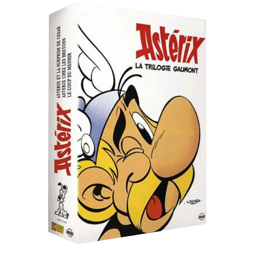 Coffret DVD Astérix. Avec le personnage d'Astérix sur la couverture, avec du texte en français.