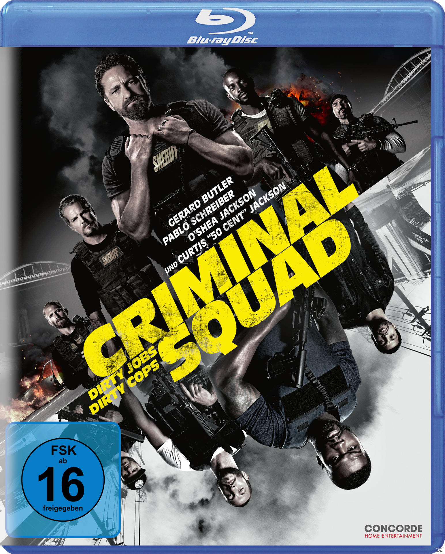 Eine Blu-ray-Disc-Hülle mit Schauspielern aus dem Film Criminal Squad.