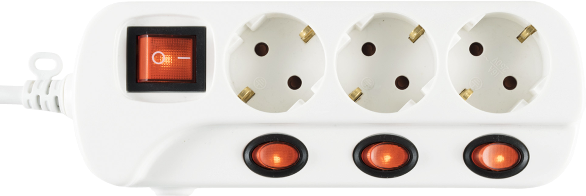 HOME NVK 03K-3/WH/1,5 Hálózati elosztó, kapcsolós