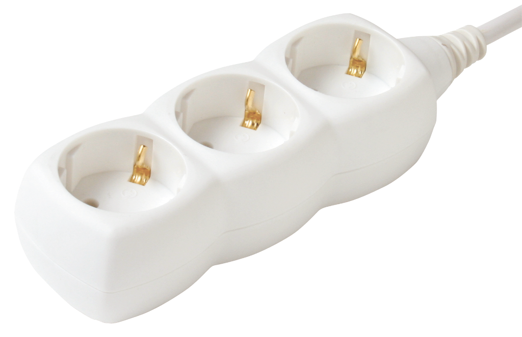 HOME NV 03/WH Hálózati elosztó, 3 aljzat, 1,5m