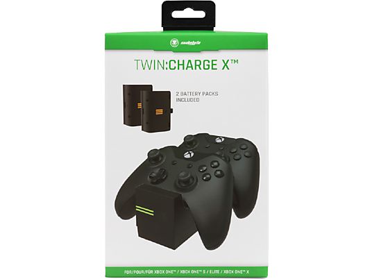 SNAKEBYTE Ladestation Twin:Charge schwarz inkl 2x 700 mAh Batterie Packs für Xbox One