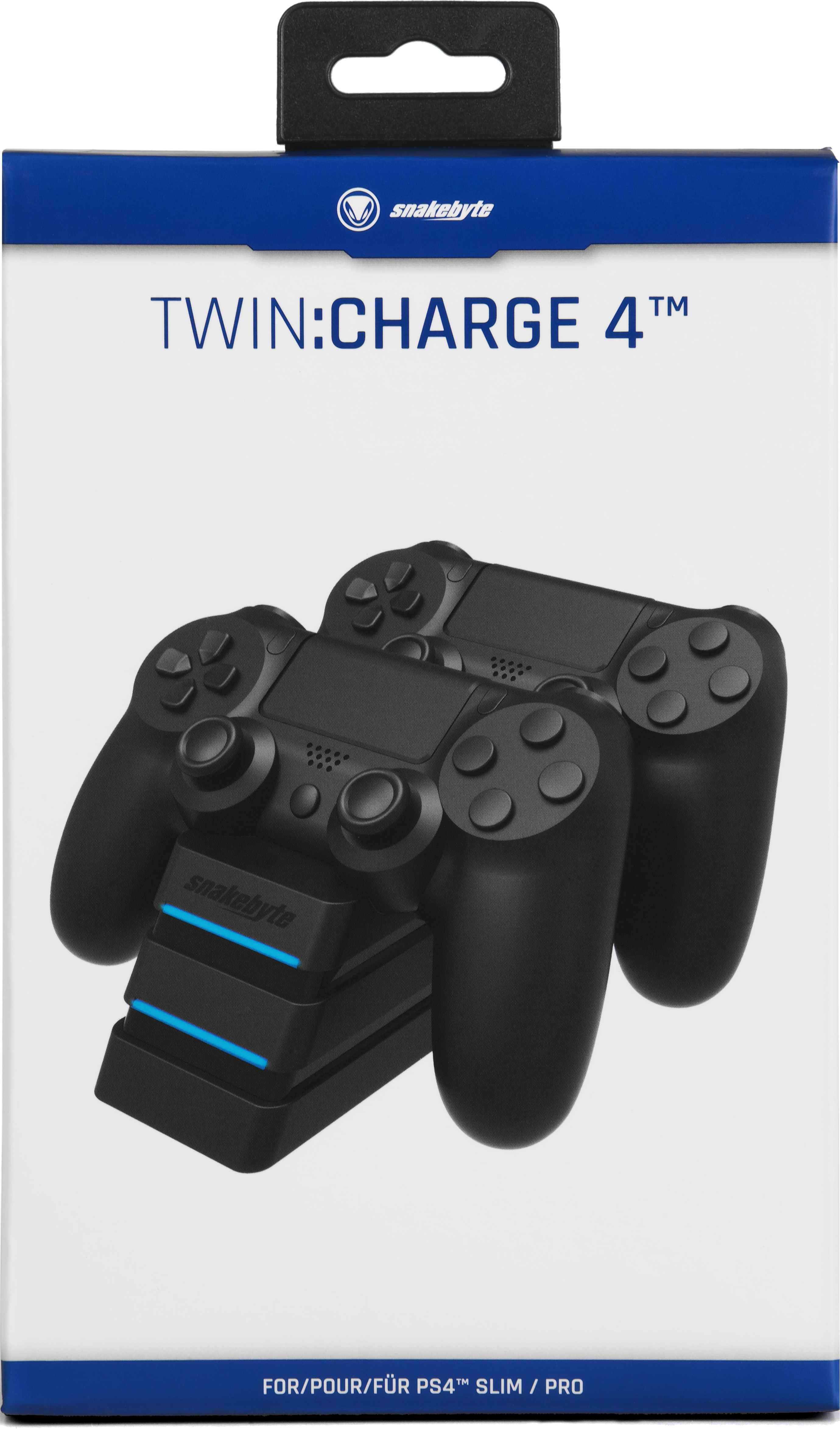 SNAKEBYTE Ladestation Twin:Charger schwarz für PlayStation 4