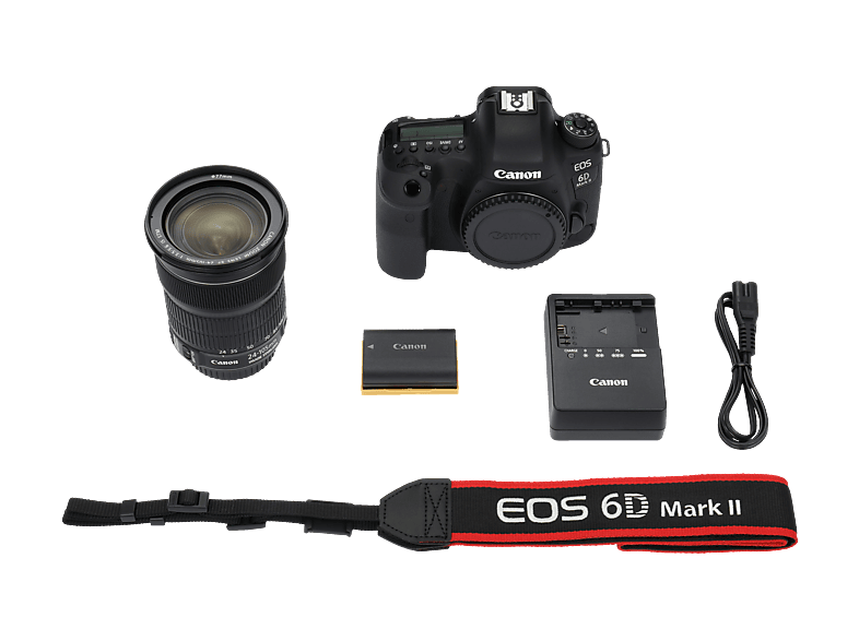 CANON EOS 6D Mark II Kit Spiegelreflexkamera, 26,2 Megapixel, 24