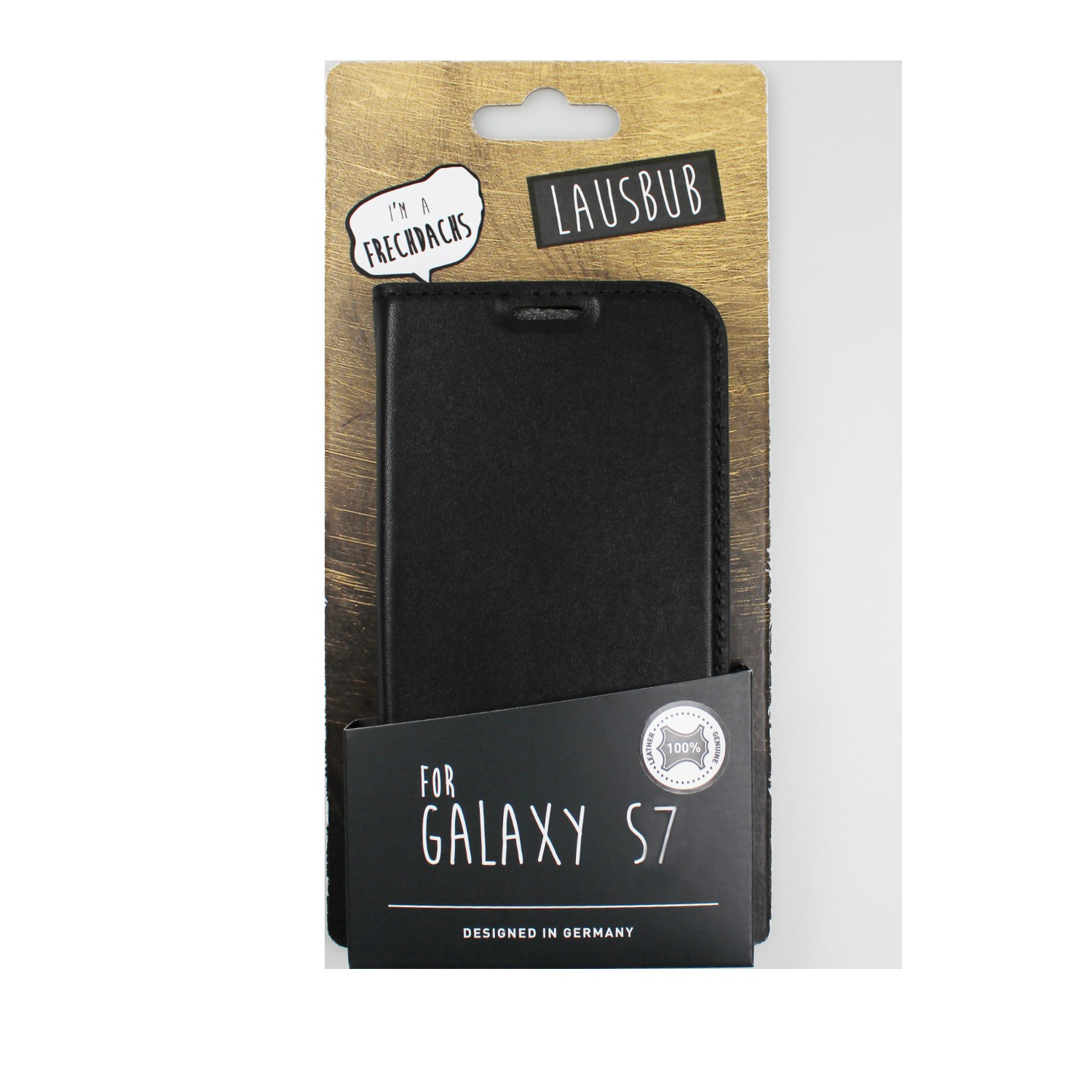 LAUSBUB Frechdachs, Bookcover, Samsung, Galaxy S7, Black