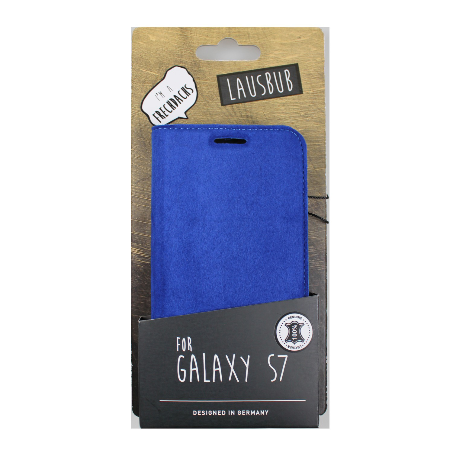 LAUSBUB Frechdachs, Bookcover, Samsung, Galaxy S7, Blue Velvet