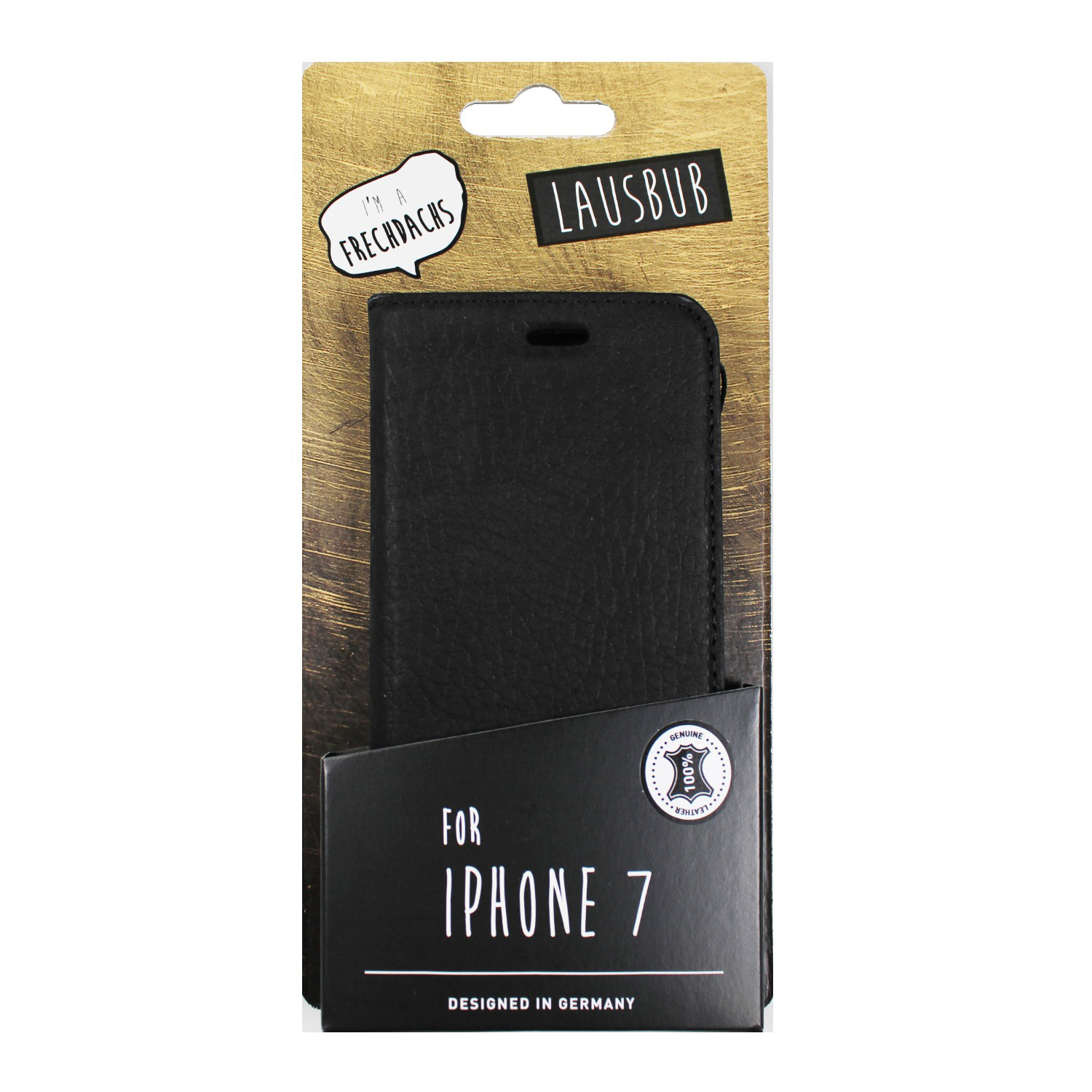 LAUSBUB Frechdachs, Bookcover, Apple, iPhone 7, Black
