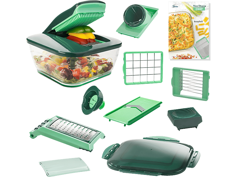 Dicer Nicer Grün GENIUS Hobel-Set Chef 15-tlg.