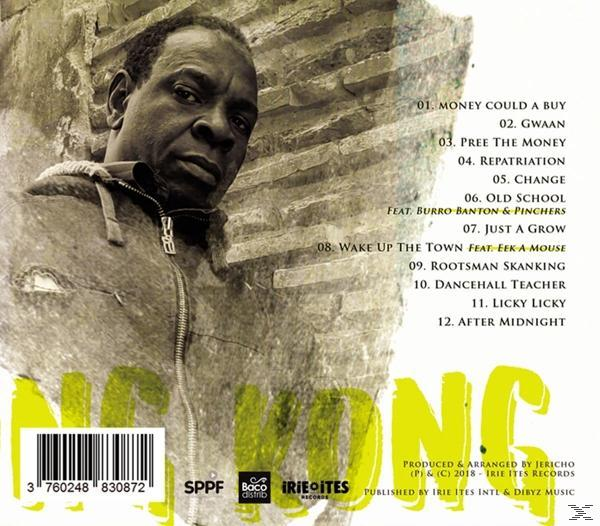 Albumcover von 'NG WONG' mit Männergesicht, Titelliste und Barcode. Es ist ein Reggae-Album.