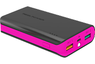 REALPOWER PB-6k Color Edition Powerbank 6000 mAh Schwarz/Pink