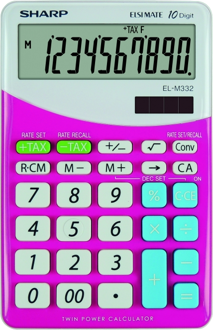 SHARP ELM 332 rózsaszín számológép