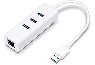 TP-LINK UE330 USB 3.0 3 Port Hub Ve Gigabit Ethernet Adaptör 2'si 1 Arada USB Adaptör_1