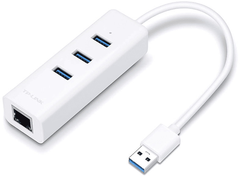 TP-LINK UE330 USB 3.0 3 Port Hub Ve Gigabit Ethernet Adaptör 2'si 1 Arada USB Adaptör_1