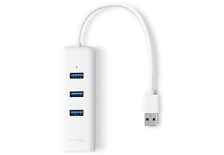 TP-LINK UE330 USB 3.0 3 Port Hub Ve Gigabit Ethernet Adaptör 2'si 1 Arada USB Adaptör