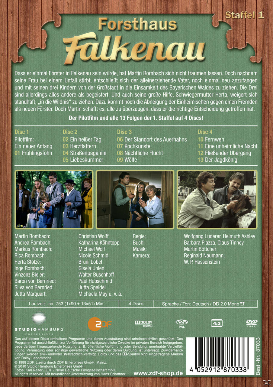 DVD-Hülle hinten mit einem deutschen Serientitel. Bilder von Schauspielern werden angezeigt.