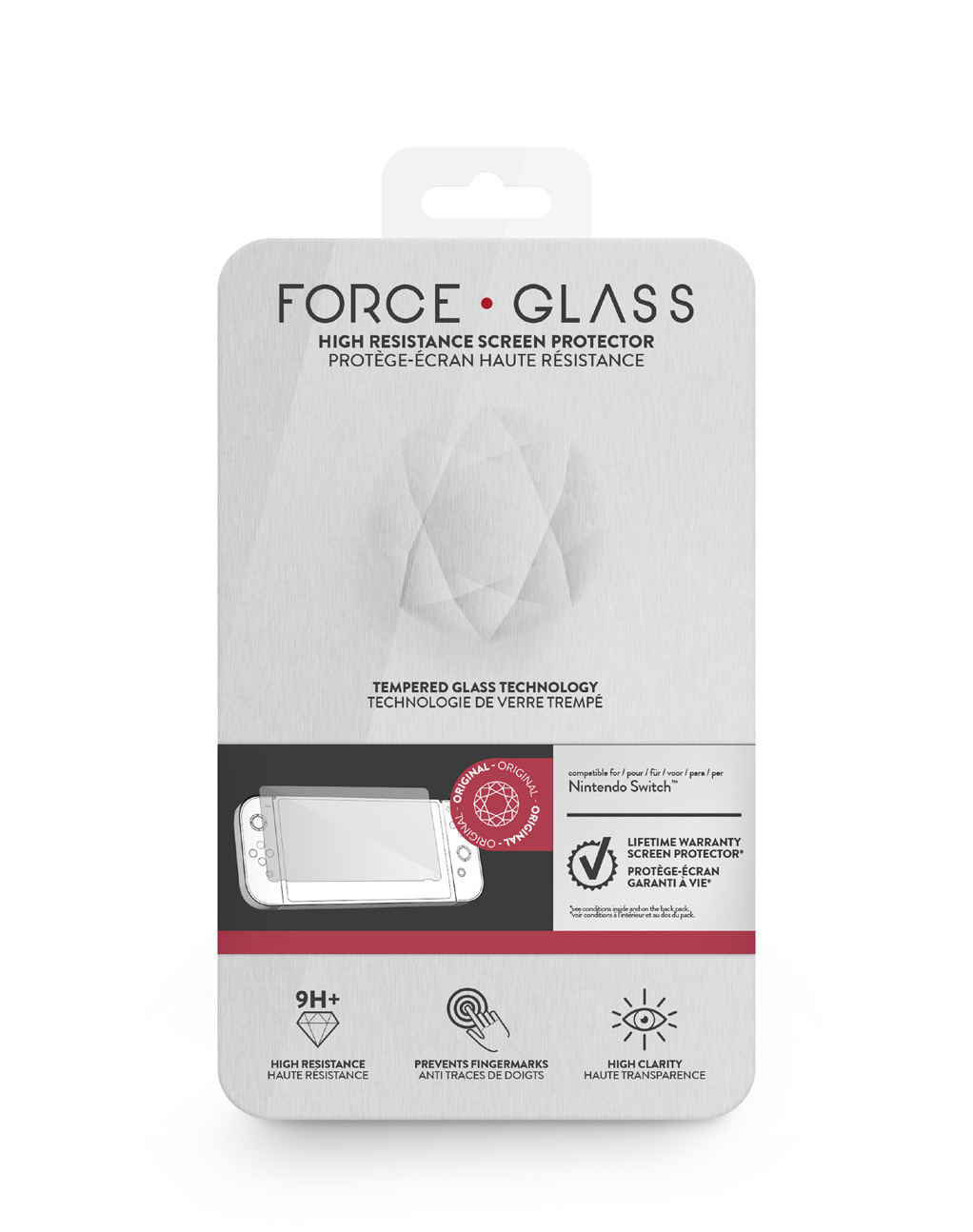 BIGBEN BB359404 Nintendo Switch Schutzfolie, Transparent