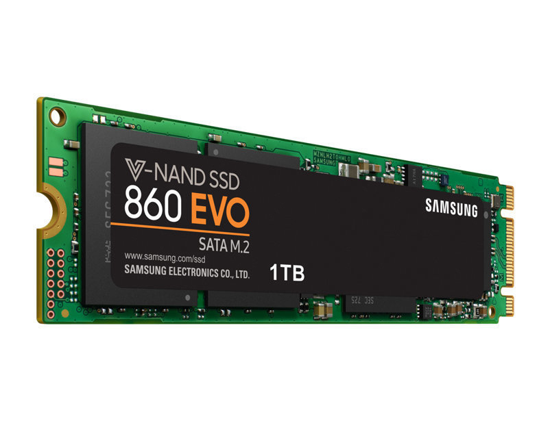 SAMSUNG 860 EVO Festplatte Retail, 1 TB SSD M.2, intern
