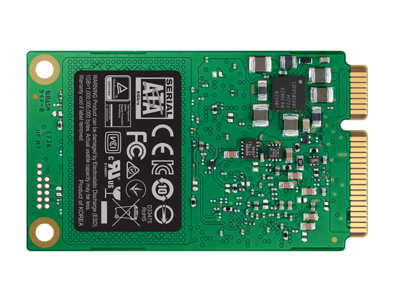 SAMSUNG 860 EVO mSATA Festplatte, 250 GB SSD mini SATA, intern