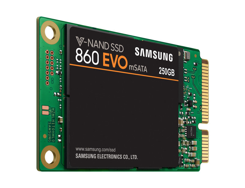 SAMSUNG 860 EVO mSATA Festplatte, 250 GB SSD mini SATA, intern