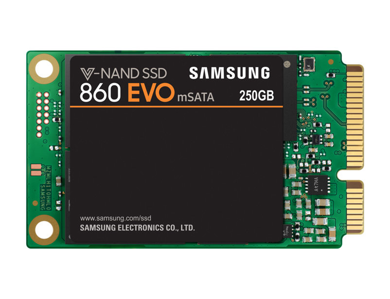 SAMSUNG 860 EVO mSATA Festplatte, 250 GB SSD mini SATA, intern