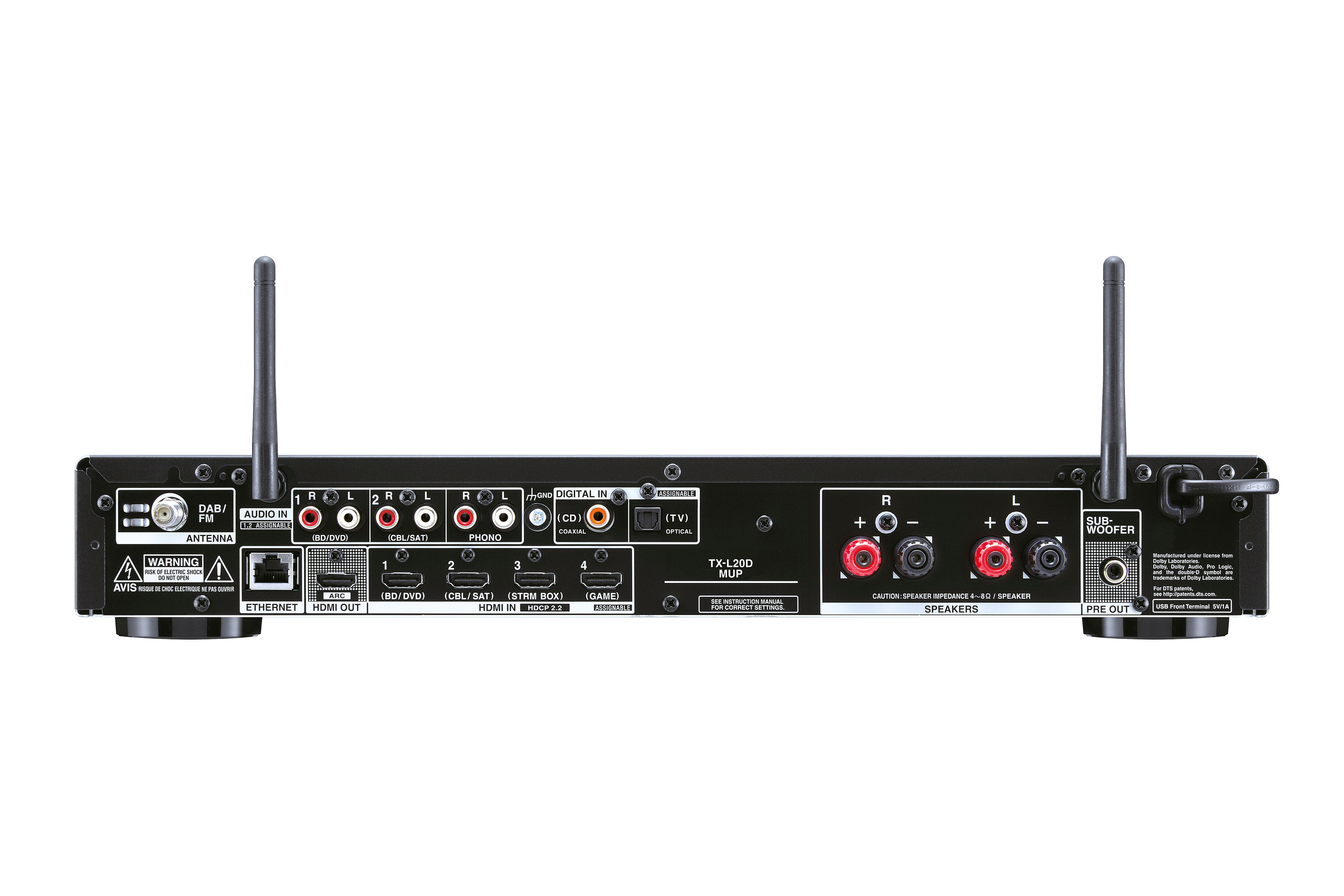 ONKYO TX-L20D Stereo Netzwerk-Receiver (2 Kanäle, 85 Watt pro Kanal, Schwarz)