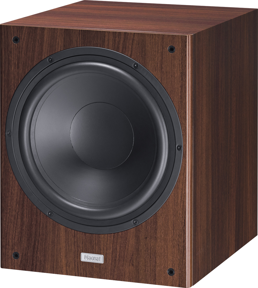 MAGNAT TEMPUS SW 300A MOCCA Aktív, hátrafele nyitott mélynyomó, mokka