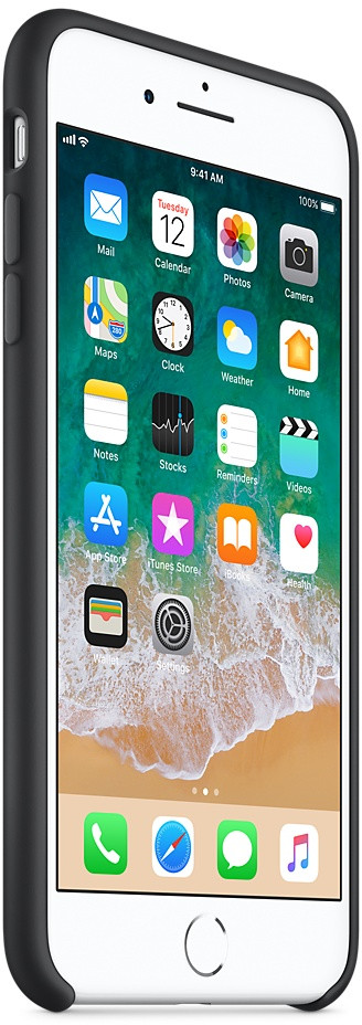 APPLE Cover Silicone iPhone 7+ / 8+ Noir (MQGW2ZM/A)