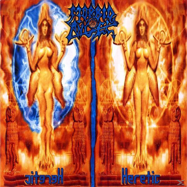 Albumcover: Zwei nackte Frauen mit Flügeln, blauer & orangefarbener Hintergrund und Text.