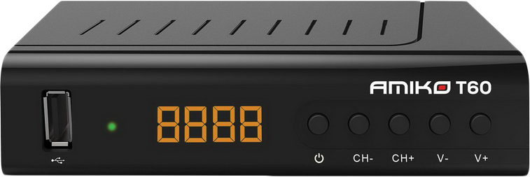 AMIKO T60 FTA DVB-T/T2 beltéri egység