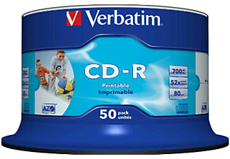 VERBATIM CD-R AZO Wide Inkjet Printable no ID - CD-R