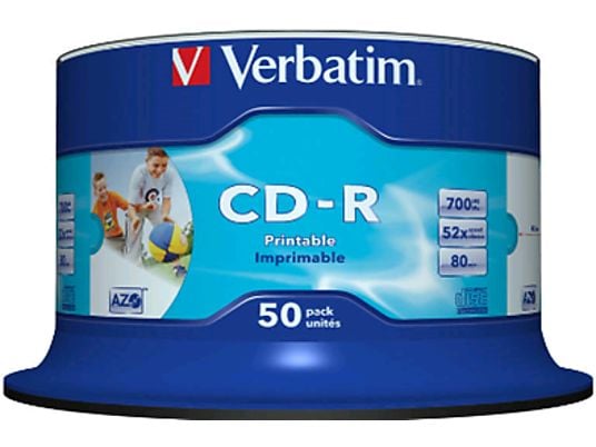 VERBATIM CD-R AZO Wide Inkjet Printable no ID - CD-R