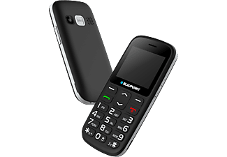 BLAUPUNKT BS 02 fekete nyomógombos kártyafüggő mobiltelefon + Yettel Feltöltőkártyás Expressz csomag