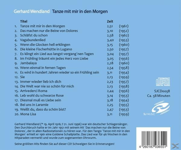 Den Mit Morgen Tanze Wendland (CD) - - In Gerhard Mir
