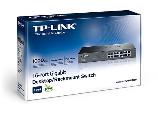 TP-LINK TL-SG1016D - Switch (Schwarz)