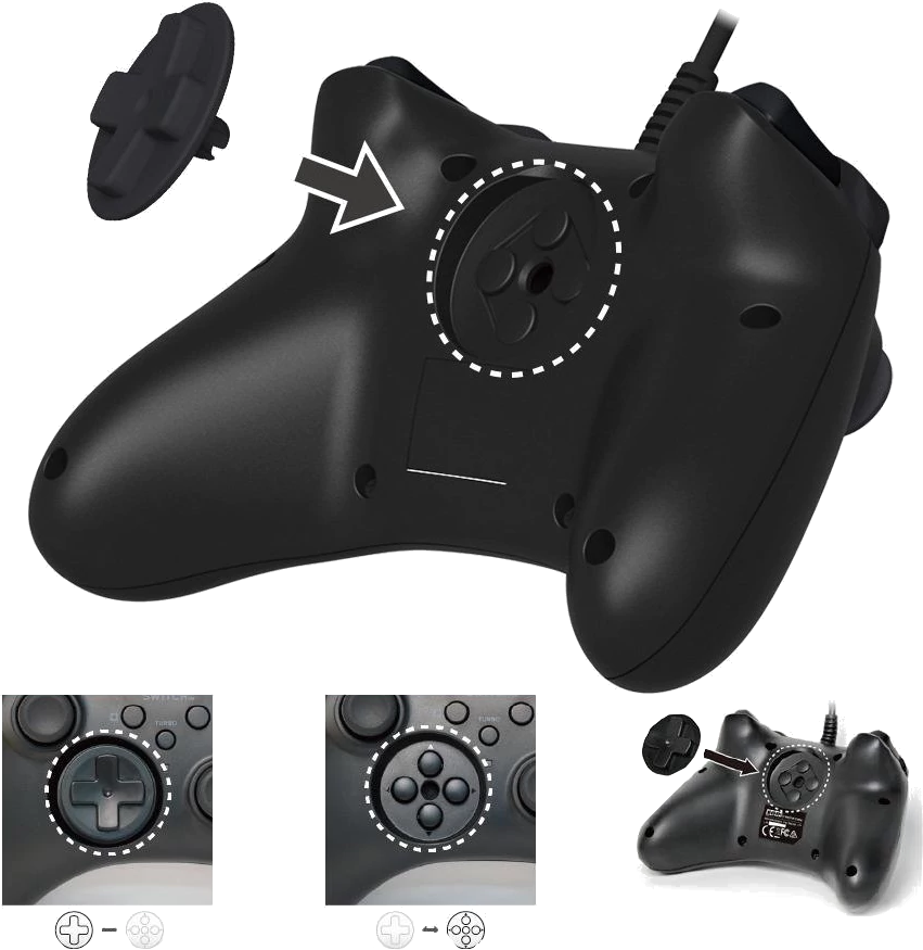 HORI Manette filaire Switch Noir (NSW-001U)