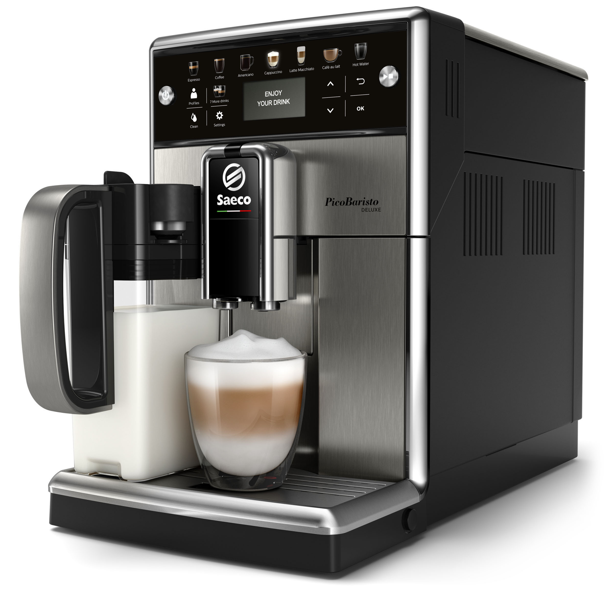 SAECO SM 5573/10 PicoBaristo Deluxe Kaffeevollautomat Edelstahl/Schwarz