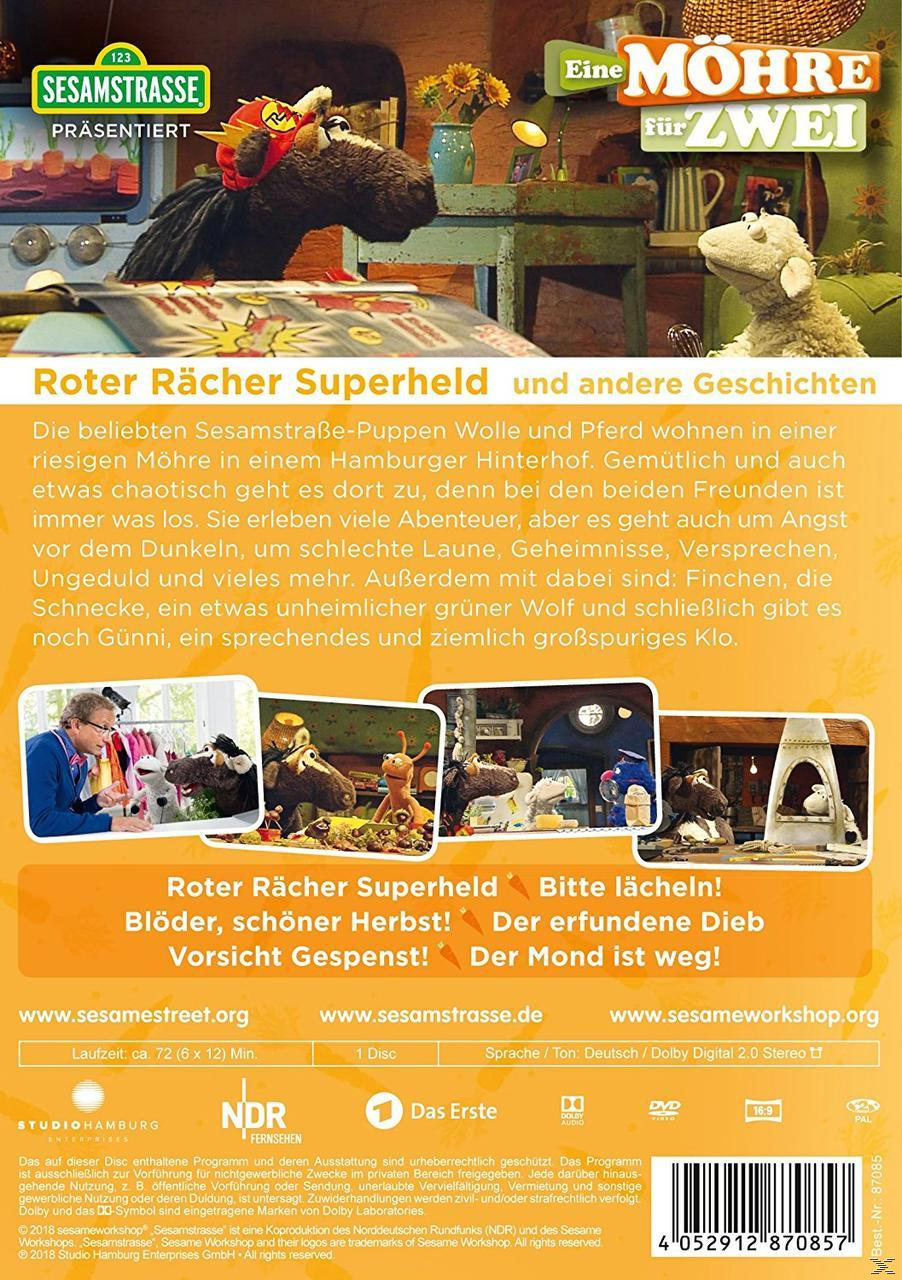 DVD-Cover mit Zeichentrickfiguren, einem schwarzen Pferd und einem Schaf, mit Text auf Deutsch.