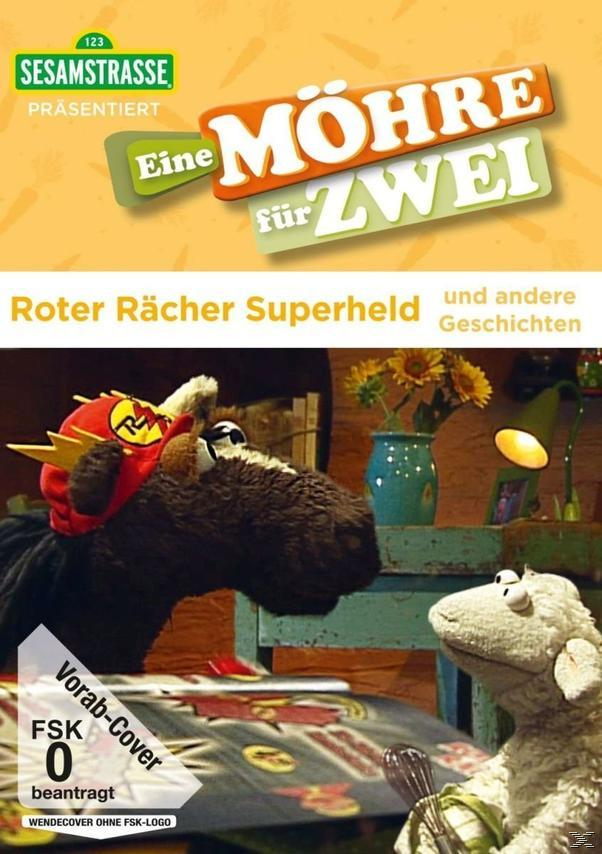 DVD-Cover eines Zeichentrickfilms mit einem Pferd im Superheldenkostüm und einem Schaf.