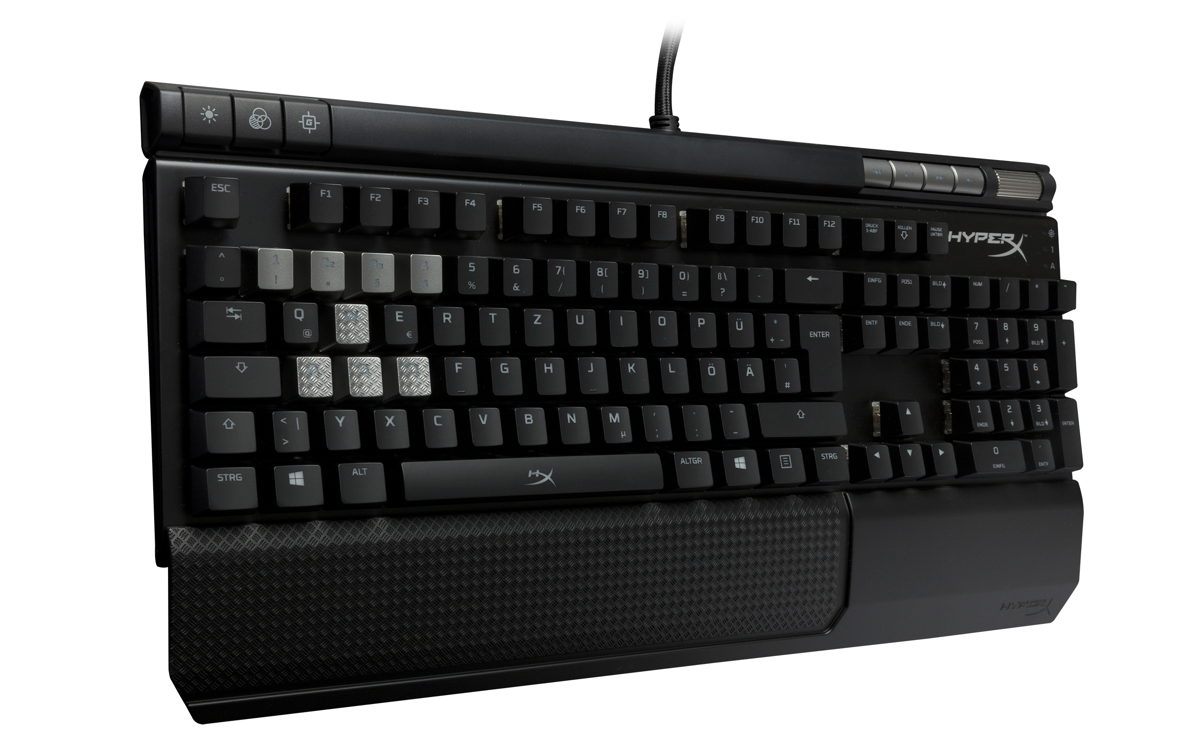 HYPERX Alloy Elite RGB-MX, Gaming Tastatur, Mechanisch, Cherry MX Red, kabelgebunden, Schwarz