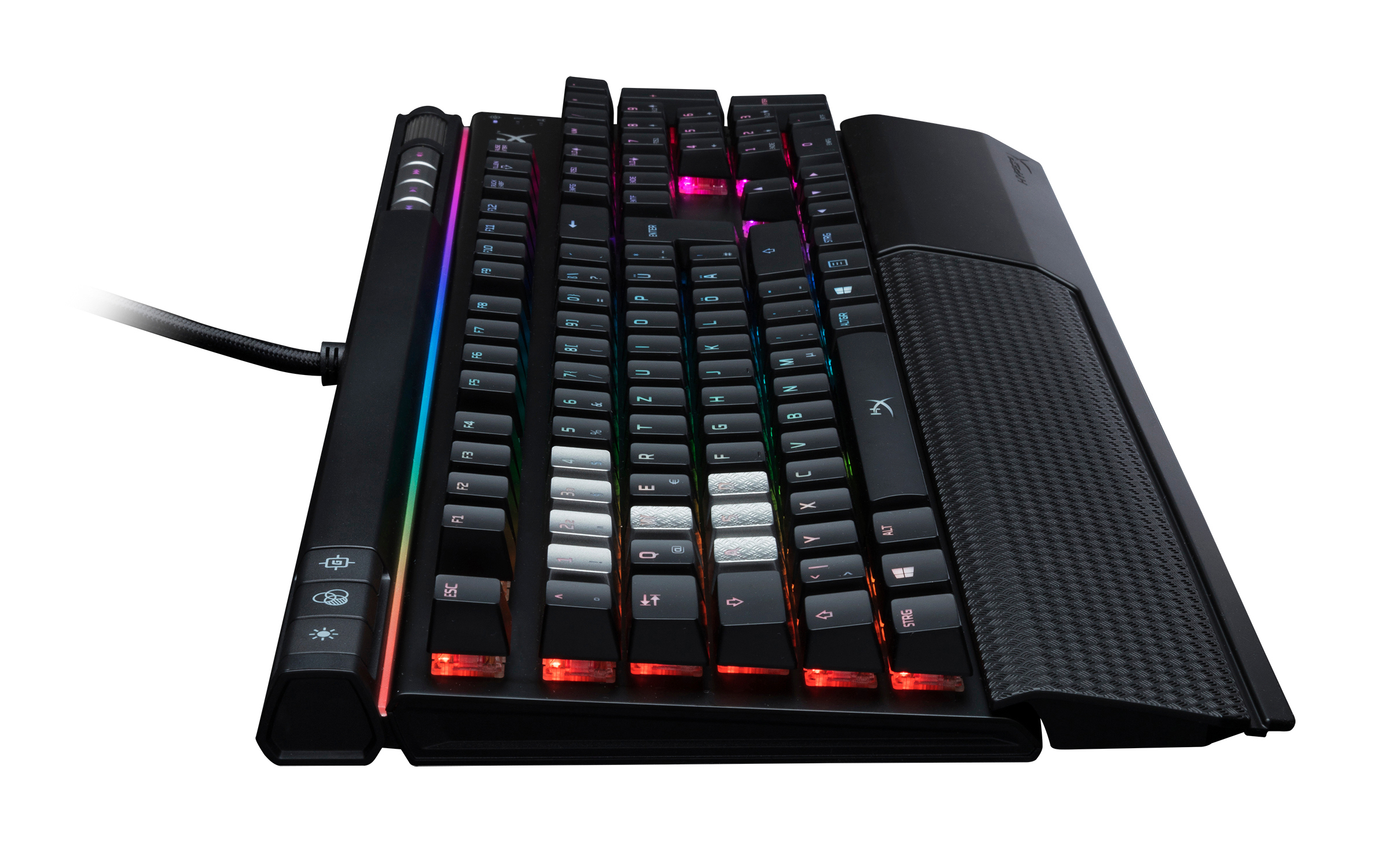 HYPERX Alloy Elite RGB-MX, Gaming Tastatur, Mechanisch, Cherry MX Red, kabelgebunden, Schwarz