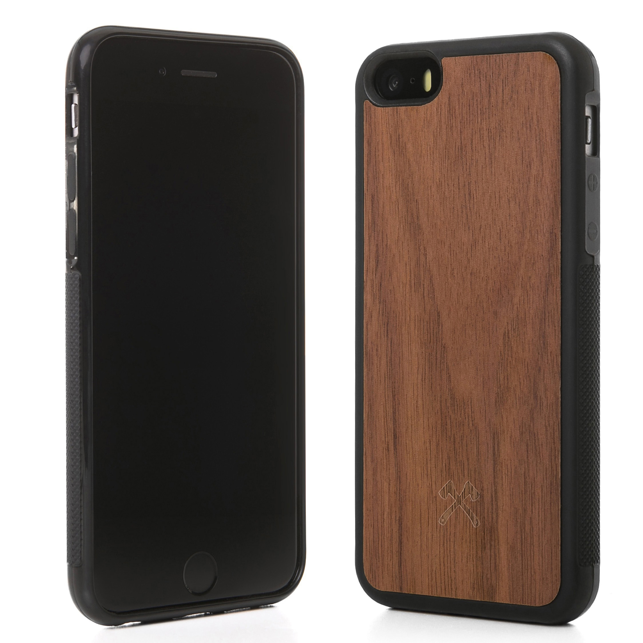 WOODCESSORIES EcoBumper, Backcover, iPhone iPhone 6s, Apple, Walnuss/Schwarz 6