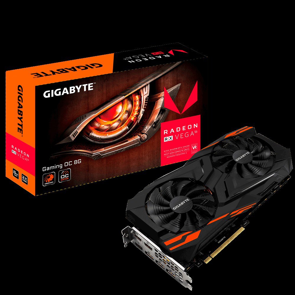 GIGABYTE Radeon™ RX Vega 56 Gaming OC 8GB (GV-RXVEGA56GAMING-OC-8GD) (AMD, Grafikkarte)