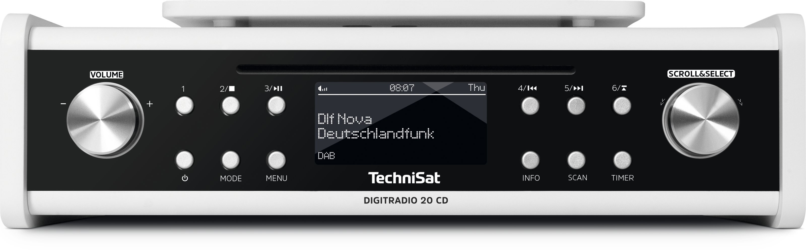 TECHNISAT DIGITRADIO 20 CD DAB+ Digitalradio, Weiß