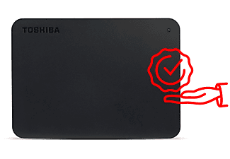 TOSHIBA BASICS Festplatte, 1 TB HDD, 2,5 Zoll, extern, Matt Schwarz