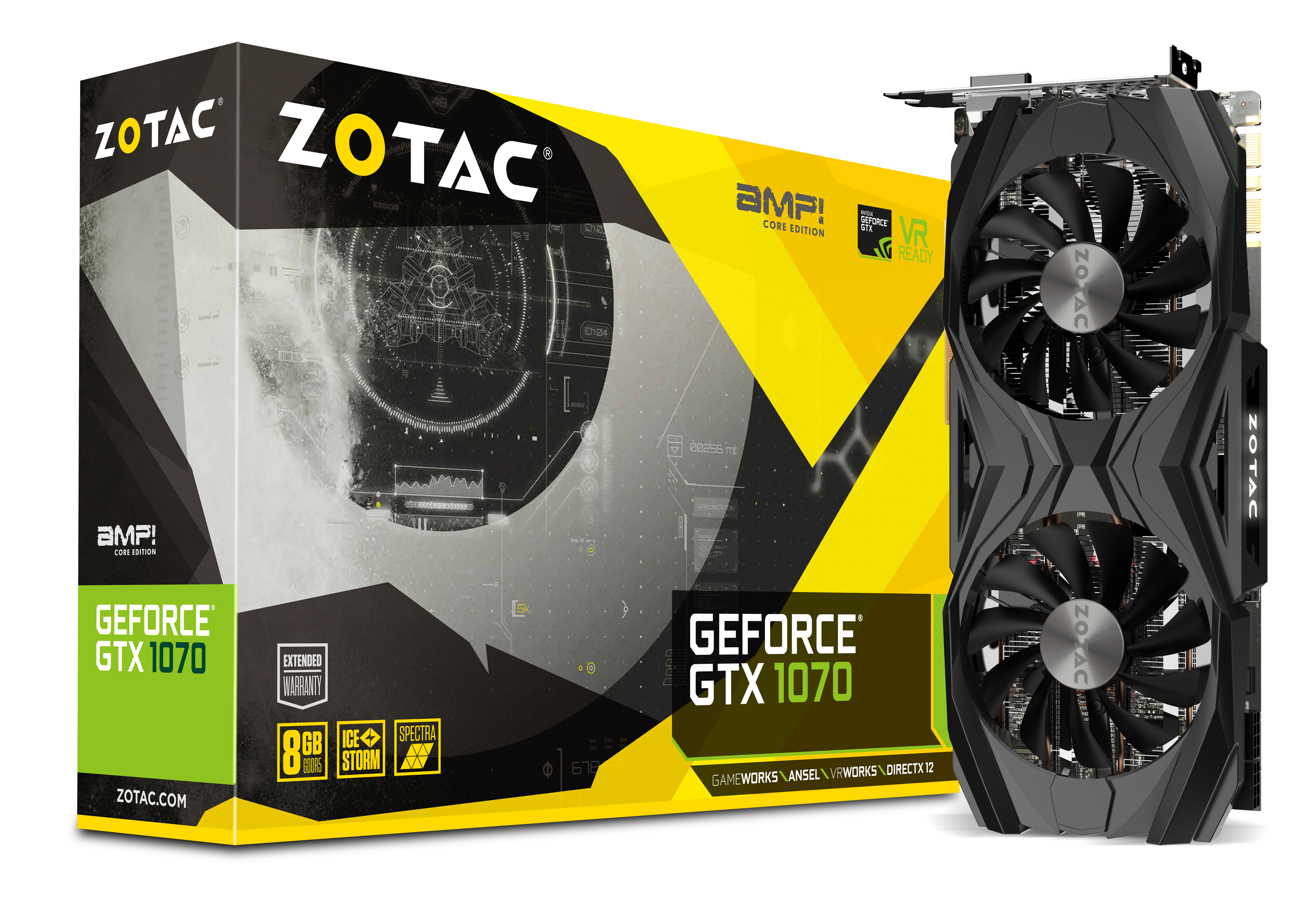 ZOTAC GeForce® GTX 1070 AMP! Core Edition (NVIDIA, Grafikkarte)